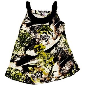 Upscale Comfort Maternity Top Size S Sleeveless Green Black White Brown